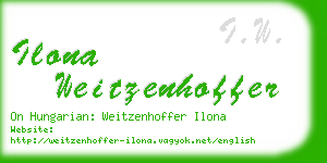 ilona weitzenhoffer business card